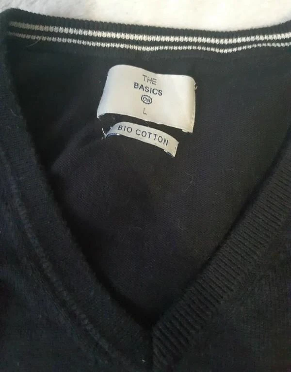 Suéter de cuello en V negro para hombre talla 40 - L – photo 6